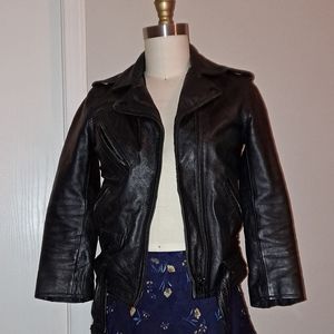 Leather Cropped Jacket